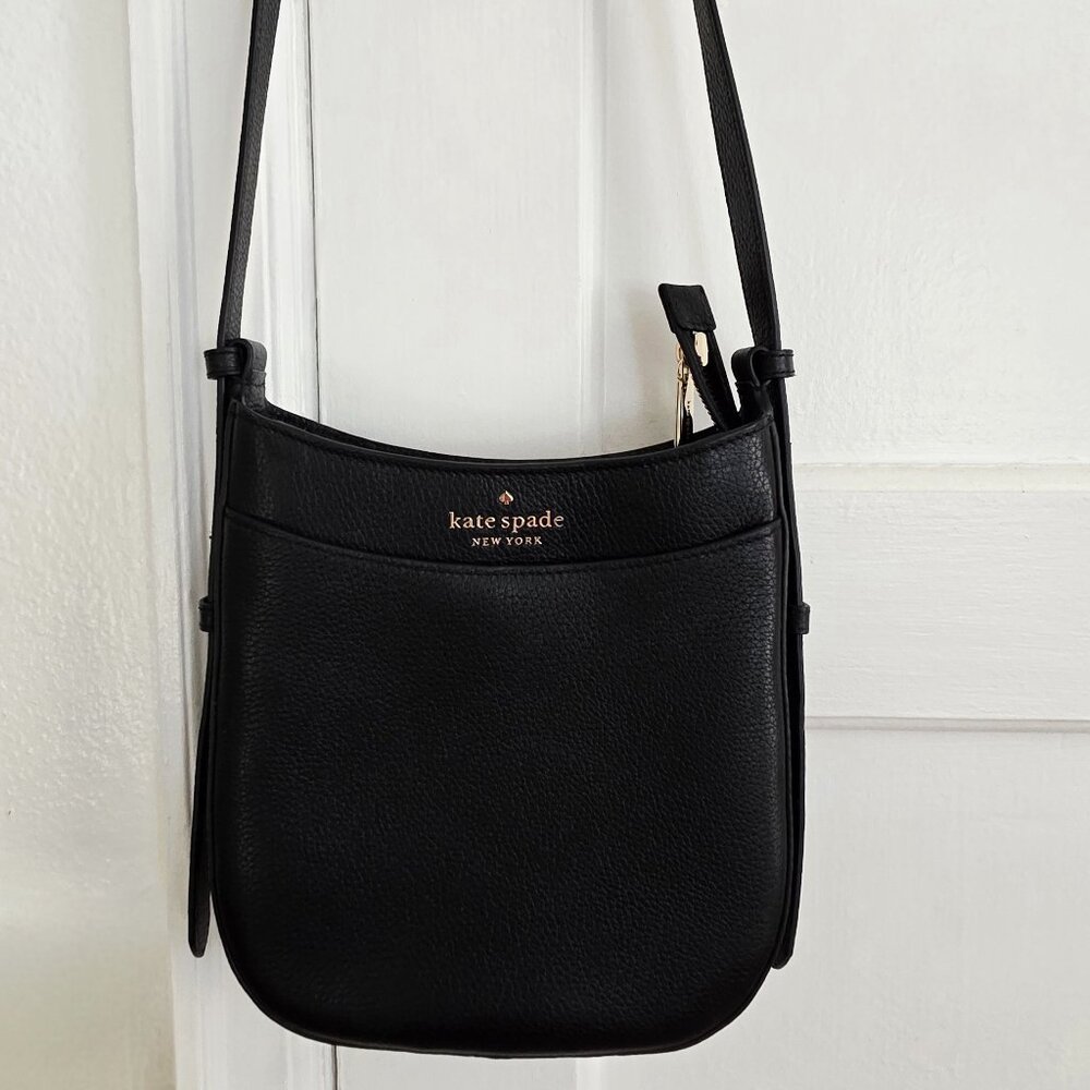 Kate Spade New York Leila Women's Pebbled Leather Crossbody Bag - Black - Picture 6 of 6